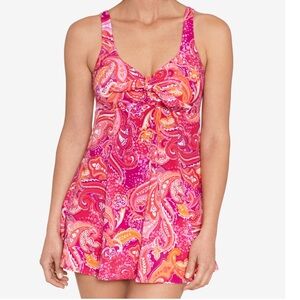 Swim Solutions Pink Coverup with Floral Design
